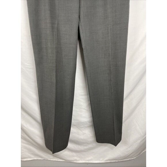 Alberto Ceramica James Grey Wool Comfort Fit Pinstripe Pants Mens EU Size 50 - Picture 3 of 12